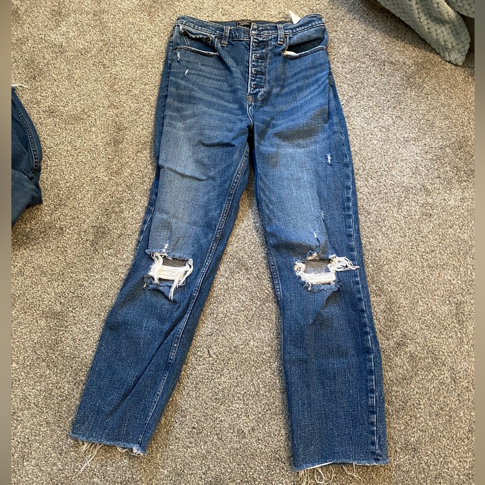 Abercrombie & fitch distressed denim